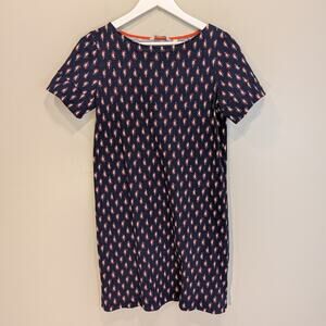 Boden T-Shirt Dress Navy Shift Easy Casual Brunch Church Travel Holiday - Size 8